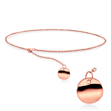 Rose Gold Plated Little Bead Silver Bracelet BRS-449-RO-GP